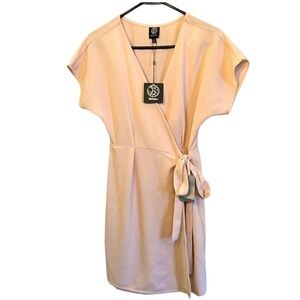 Bobeau Pink Wrap Dress Size S